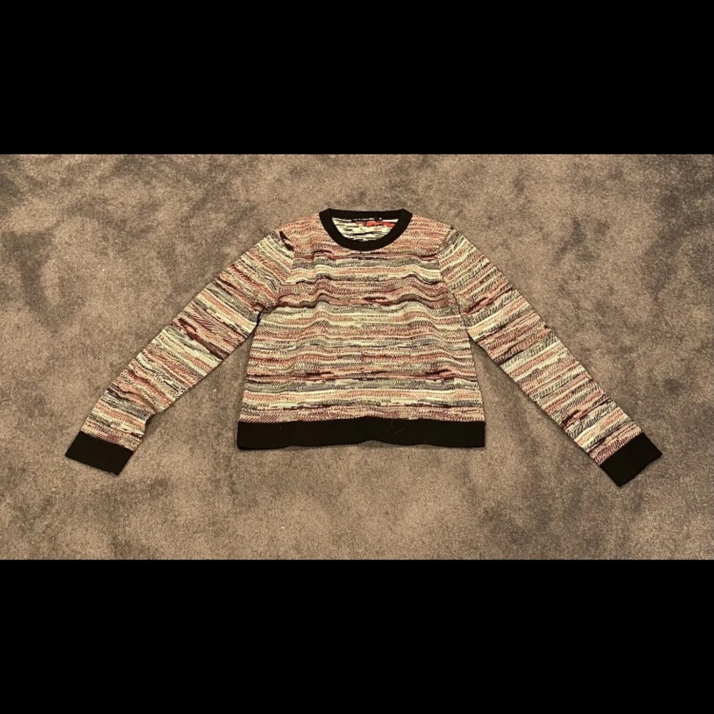 (1) Trendy Patterned Rag & Bone JEAN Wool Sweater Women’s Size Medium